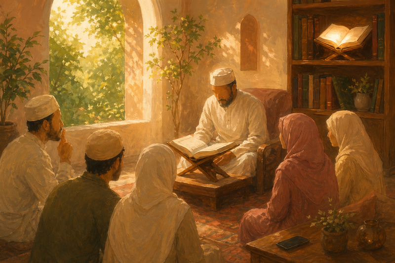 يَسْتَمِعُونَ الْقُرْآنَ